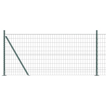vidaXL Euro Fence με 13 Φλατζωτά Πόστα 1x25 μ Γαλβανισμένο Ατσάλι