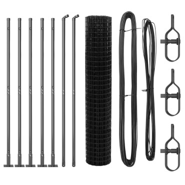vidaXL Euro Fence με 7 πόδια φλάντζας 1.4x10 μ Γαλβανισμένο ατσάλι