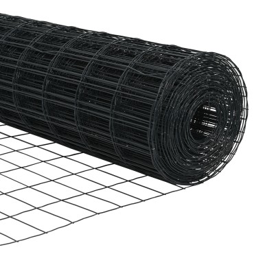 vidaXL Euro Fence με 7 φλαντζωτές κολώνες 1.2x10 μ Γαλβανισμένο ατσάλι