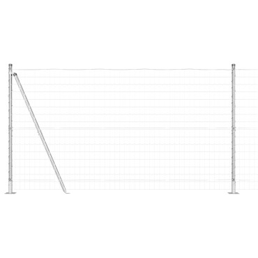 vidaXL Euro Fence με 7 Φλαγγισμένους Πόλους 1.2x10 μ Γαλβανισμένο Χάλυβα