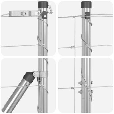 vidaXL Φράχτης Πεδίων 1.2x25 μ Κα galvanised Ατσάλι