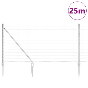 vidaXL Φράχτης 1.2x25 μ Γαλβανισμένος χάλυβας