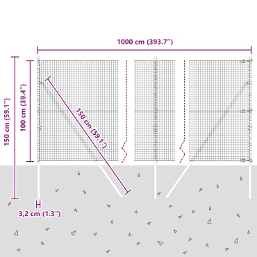 vidaXL Σετ Πόλων 2 τμχ Γαλβανισμένο Ατσάλι 10x1 μ Ανθεκτικό