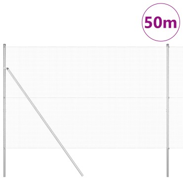 vidaXL Συρματόπλεγμα Σταθερού Εδάφους 50x1,6 m Γαλβανισμένος Χάλυβας