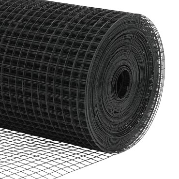 vidaXL Συρμάτινος Φράχτης με 7 Πόδια Γκρι 0.4x10 μ Χάλυβα