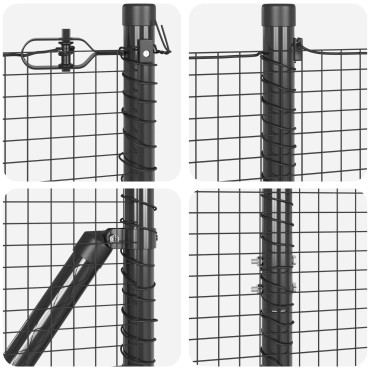 vidaXL Συρματόπλεγμα Σταθερού Εδάφους 50x1,2 m Γκρι Δίχτυ