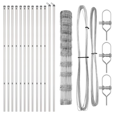 vidaXL Field Fence 1.2x25 μ Γαλβανισμένος χάλυβας