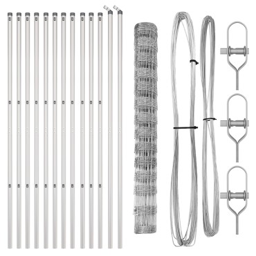 vidaXL Field Fence 1.4x25 m Γαλβανισμένο Ατσάλι