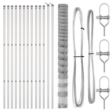 vidaXL Field Fence 1.6x25 μ Γαλβανισμένο Ατσάλι