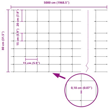 Φράχτης vidaXL 0.8x50 μ Γαλβανισμένος Χάλυβας, Πόροι Φράχτη vidaXL 13 τεμ 32 χλστ 120cm Γαλβανισμένος Χάλυβας