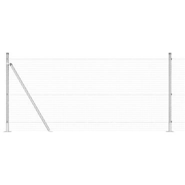 vidaXL Γαλβανισμένος φράχτης με 13 κολώνες 0.8x25 μ