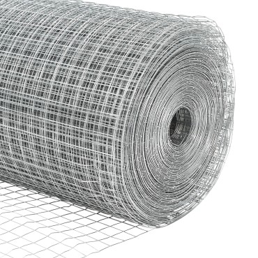 vidaXL Συρματόπλεγμα με Σκυρόδεμα 50x1 m Γαλβανισμένος Χάλυβας Ασημί