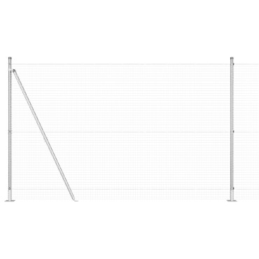 vidaXL Συρματόπλεγμα με 13 Στήλες με Φλάντζες 1.4x50 μ Γαλβανισμένος Χάλυβας