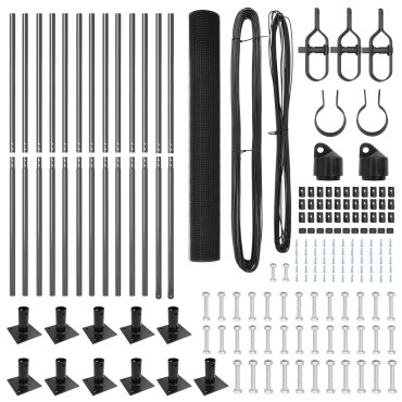vidaXL Φράχτης Welded Wire με 13 στυλώματα γκρι 1x25 μ χάλυβας