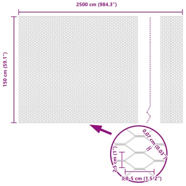 vidaXL Σετ Φράχτη Σετ 2 Γκρι Ατσάλι 25x1.5 μ Ανθεκτικό