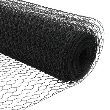 vidaXL Έξιγωνο φράχτη σταθερού εδάφους 50x0,4 μ Γκρι Δίχτυ