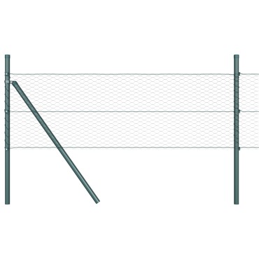 vidaXL Hexagon Fence Γκρι 0.5x100 μ Μέταλλο