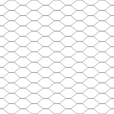 vidaXL Hexagon Fence Γκρι 0.5x100 μ Μέταλλο