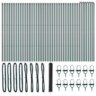 vidaXL Hexagon Fence Γκρι 1x100 μ Ατσάλι
