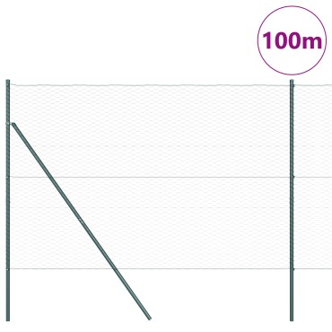 vidaXL Εξαγωνική Περίφραξη Γκρι 1.5x100 μ. Χάλυβας