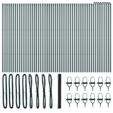 vidaXL Hexagon Fence Γκρι 1.6x100 μ Χάλυβας 10000x160x cm