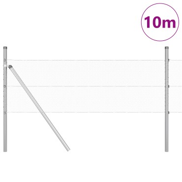vidaXL Εξαγωνισμένος Φράκτης 0.5x10 m Γαλβανισμένο Χάλυβα