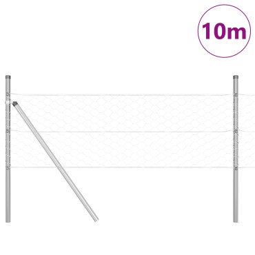 Φράκτης Hexagon vidaXL 0.5x10 μ Γαλβανισμένο Ατσάλι, Φράχτες vidaXL 7 τεμ 32 χλστ 100cm Γαλβανισμένο Ατσάλι