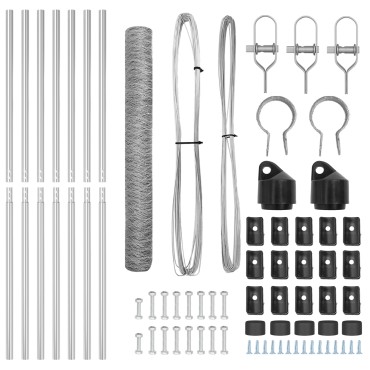vidaXL Hexagon Fence 1x10 μ Γαλβανισμένος Χάλυβας