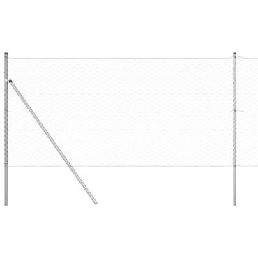 vidaXL Hexagon Fence 1x10 μ Γαλβανισμένος Χάλυβας