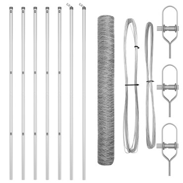 vidaXL Hexagon Fence 1.4x10 μ Γαλβανισμένο Ατσάλι