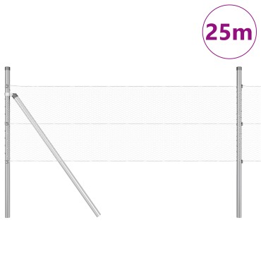 vidaXL Εξαγωνικός Φράκτης 0.4x25 m Γαλβανισμένος Χάλυβας