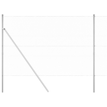 vidaXL Hexagon Fence 1.6x25 μ Γαλβανισμένος Χάλυβας