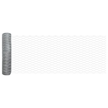 vidaXL Hexagon Fence 0.4x50 m Γαλβανισμένο Ατσάλι