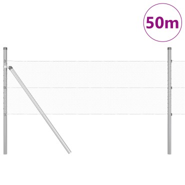 vidaXL Κυκλικός Φράχτης 0.6x50 μ Γαλβανισμένο Ατσάλι