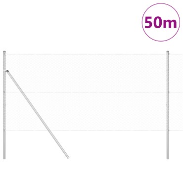 Γαλβανισμένος Φράχτης vidaXL Hexagon 1x50 μ, Φράχτες vidaXL 13 τεμ. 32 χλμ 150cm Γαλβανισμένο Ατσάλι