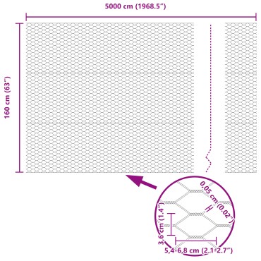 vidaXL Κυκλικός Φράχτης 1,6x50 μ Γαλβανισμένος Χάλυβας