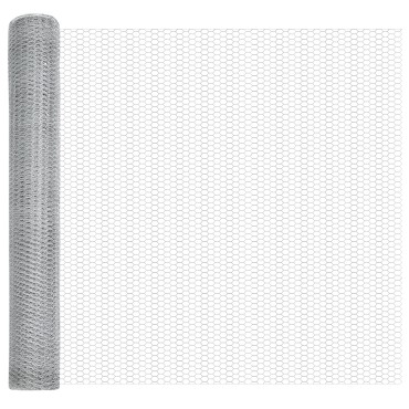 vidaXL Hexagon Fence 1.4x100 μ Γαλβανισμένος χάλυβας