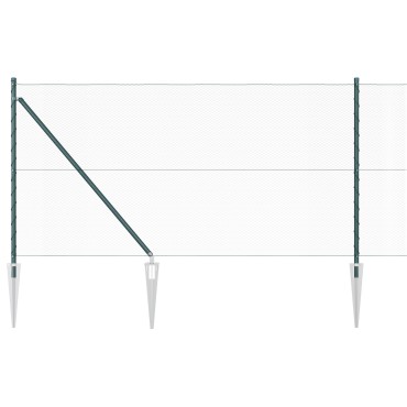 vidaXL Εξαγωνική Φράχτη με Στύλο 25x1 m PVC-Επικαλυμμένο Ατσάλι