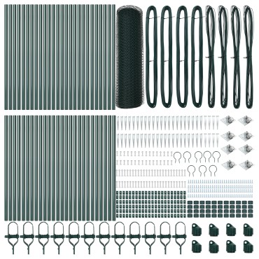 vidaXL Hexagon Fence Πράσινο 0.6x100 m Σίδερος
