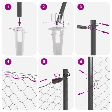 vidaXL Hexagon Fence Γκρι 1.2x10 μ Ατσάλι