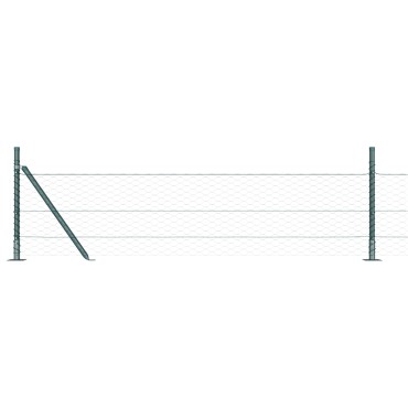 vidaXL Hexagon Fence Πράσινο 0,5x10 μ. Σίδερο