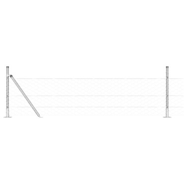 vidaXL Hexagon Φράχτης 0.4x100 μ Γαλβανισμένο Ατσάλι
