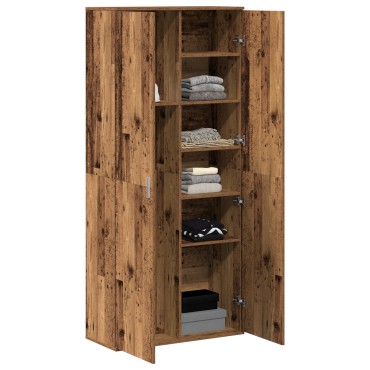 vidaXL Υψηλή ντουλάπα Παλιό Ξύλο 80x35x180cm Επεξεργασμένο Ξύλο