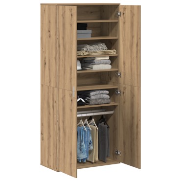 vidaXL Υψηλή Ντουλάπα Ξύλο Καρυδιά 80x39x178cm Επεξεργασμένο Ξύλο