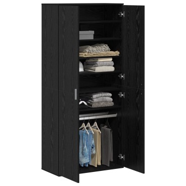 vidaXL Highboard Μαύρη Δρυς 80x39x178cm από Μοριοσανίδες