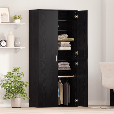 vidaXL Highboard Μαύρη Δρυς 80x39x178cm από Μοριοσανίδες