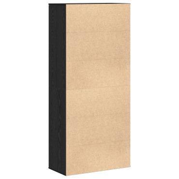 vidaXL Highboard Μαύρη Δρυς 80x39x178cm από Μοριοσανίδες