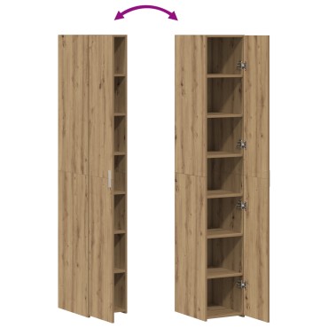 vidaXL Υψηλό ντουλάπι Καρυδιά 30x42.5x185cm Επεξεργασμένο Ξύλο 1 τεμ.
