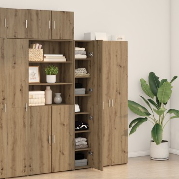 vidaXL Υψηλό ντουλάπι Καρυδιά 30x42.5x185cm Επεξεργασμένο Ξύλο 1 τεμ.
