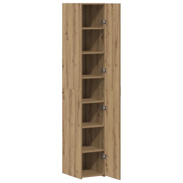 vidaXL Υψηλό ντουλάπι Καρυδιά 30x42.5x185cm Επεξεργασμένο Ξύλο 1 τεμ.